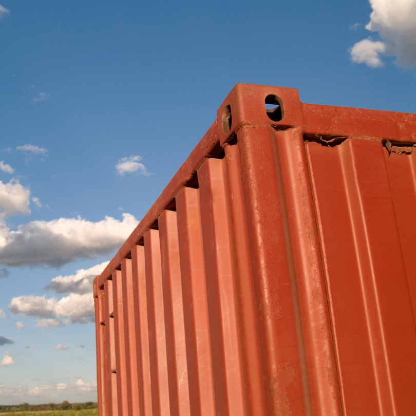 Weatherproof, steel storage container for rent in Ottawa, Canada.